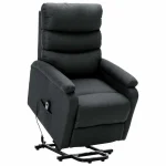 VidaXL Lift Chair Fabric Dark Grey - Image 2