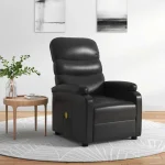 VidaXL Massage Chair Black Faux Leather