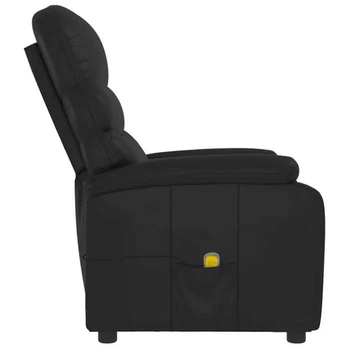 VidaXL Massage Chair Black Faux Leather - Image 3