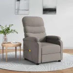 vidaXL Massage Chair Taupe Fabric