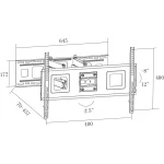 Kogan Tilt Extendable Full Motion Wall Mount for 32" - 75" TVs - KAWLM55TEXB - Image 6