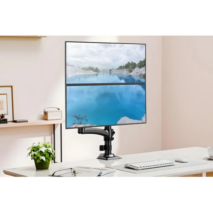 Kogan Full Motion Gas Spring Dual Stacking Monitor Arm for 17"- 32" - Image 3