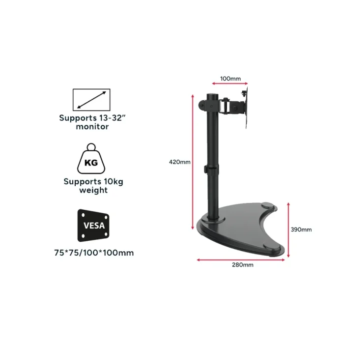 Kogan Articulating Freestanding Single Monitor Stand for 13" - 32" Monitors - Image 7