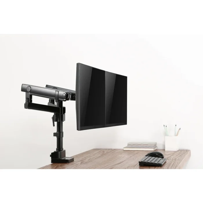 Kogan Full Motion Spring-Assisted Height Adjustable Dual Monitor Mount Pro Laptop Holder Combo 17" - 32" - Image 3