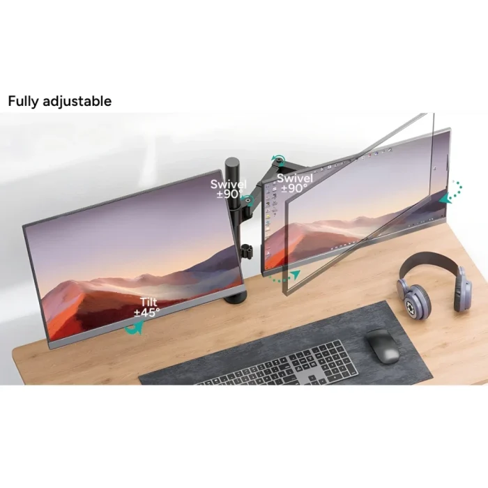 Kogan Articulating Dual Monitor Mount for 17"- 32" Monitors - Image 5