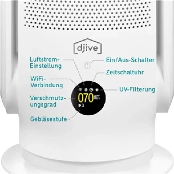Djive Flowmate ARC Casual 2in1, white - Fan and air purifier(DJ50022) - Image 5