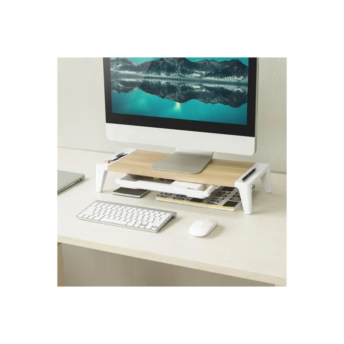 Kogan Wood Top Monitor & Laptop Stand with USB 3.0 Hub and Qi Charger - Image 5