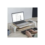 Kogan Wood Top Monitor & Laptop Stand with USB 3.0 Hub and Qi Charger - Image 2