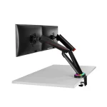 Kogan Full Motion Spring-Assisted RGB Gaming Monitor Mount with USB Hub (Dual) Laptop Holder Combo 17" - 32" - Image 4