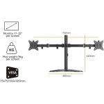 Kogan Articulating Freestanding Dual Monitor Stand for 17" - 32" Monitors - KAMMFS12DB - Image 5