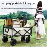 ZAIED Folding Trolley Cart on Wheels,Camping Trolley Collapsible Festival Wagon - Image 2