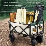 ZAIED Folding Trolley Cart on Wheels,Camping Trolley Collapsible Festival Wagon - Image 3