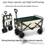ZAIED Folding Trolley Cart on Wheels,Camping Trolley Collapsible Festival Wagon - Image 4