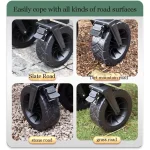 ZAIED Folding Trolley Cart on Wheels,Camping Trolley Collapsible Festival Wagon - Image 6