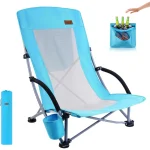 Nice C Camping Folding Chair with Cooler High Back/Cup Holder & Carry Bag (Blue) - Image 3