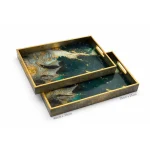 Tray European Style Light Luxury Glass  Tray- HW1 - Image 4