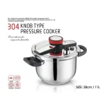 C&E Stainless Steel 304 Knob Type Pressure Cooker 28cm 11L