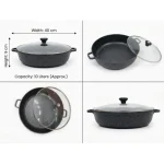 BLACK COOKING POT 40CM 10-12 LITERS - Image 2