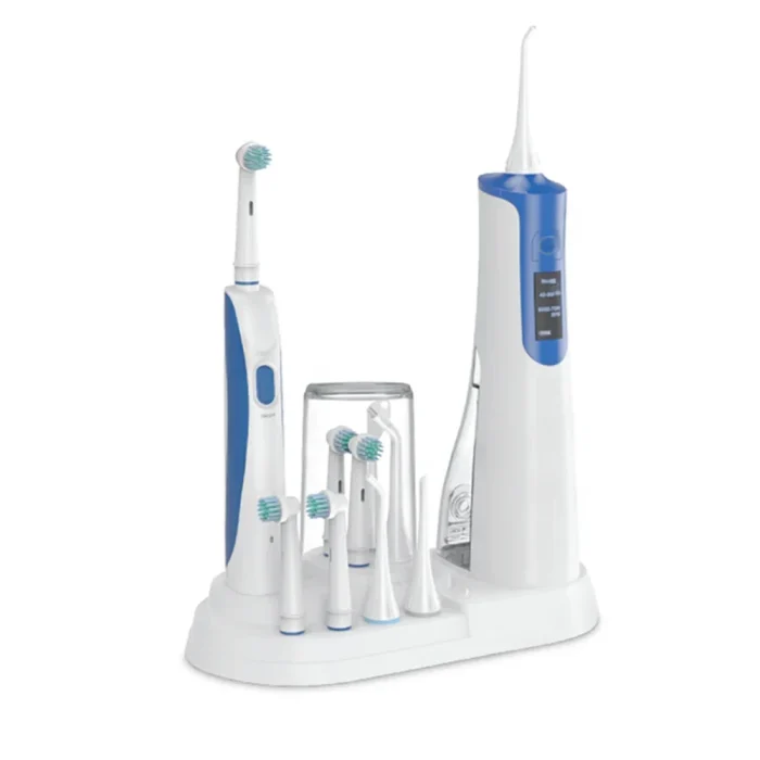 Perfect Smile Cordless Water Dental Flosser & Electric Toothbrush Combo for Teeth Cleaning, Braces Brushing & Flossing, Power Oral Irrigator for Adults, 4 Tooth brush Head - Image 7