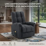 VidaXL Massage Chair with Lift Assistance, BLACK Fabric (SKU-321391)