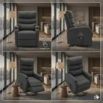 VidaXL Lift Chair Fabric DARK GREY FABRIC (SKU-321237). - Image 3