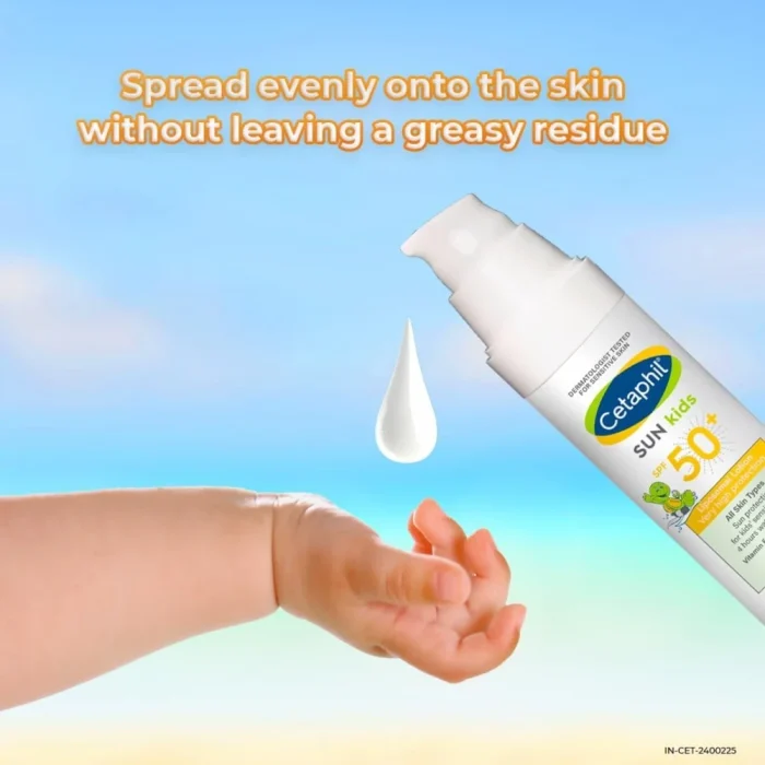 Cetaphil Sun Kids Liposomal Lotion SPF 50+, Face & Body Moisturizer sunscreen for Sensitive Skin, Very High Protection and Water Resistent, Unscented, 150ml - Image 4