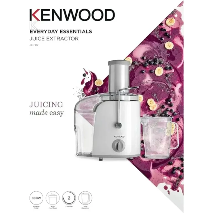 Kenwood Everyday Essentials Juice Extractor, 800W JEP02.AOWH - Image 4