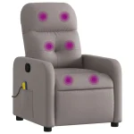 VidaXL Reclining Massage Chair Taupe Fabric (SKU-374213) - Image 4