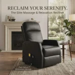 vidaXL Stand up Massage Chair Black Faux Leather (SKU-321373)