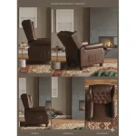 vidaXL Reclining Massage Chair Dark Brown LEATHER (SKU-372496) - Image 2