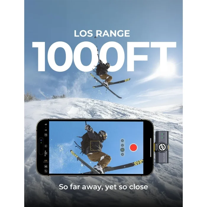 Hollyland LARK M2 Wireless Microphone for iPhone, Android and Camera, 48KHz 24Bit Hi-Fi Audio, 1000ft LOS Range, Noise Cancellation, 40H Duration for Vlogging, YouTube, Streaming - Image 5