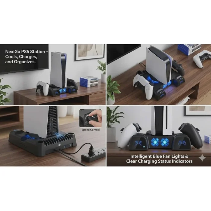 Multifunction Cooling Stand For PS5 and PS5 Slim - Image 4
