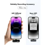 Hollyland Lark C1 Wireless Lavalier Microphone for iPhone 14/13/12, MFi Certified, Plug and Play, Noise Cancelling Lapel Mic with 656ft Transmission, 32H Working Time for Volgging, - Image 9