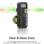 Hollyland Lark C1 Wireless Lavalier Microphone for iPhone 14/13/12, MFi Certified, Plug and Play, Noise Cancelling Lapel Mic with 656ft Transmission, 32H Working Time for Volgging, - Image 6