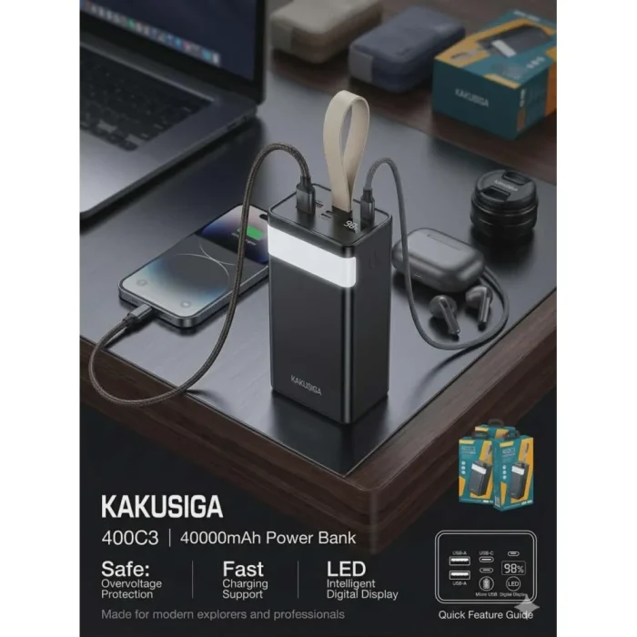 KAKUSIGA 400C3 40000mAh Power Bank. - Image 3