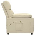 vidaXL Massage Recliner Chair Cream Fabric(SKU-289681) - Image 5