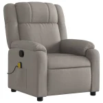vidaXL Reclining Massage Chair Taupe Fabric (SKU-373556)