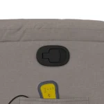 vidaXL Reclining Massage Chair Taupe Fabric (SKU-373556) - Image 6