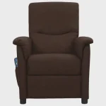 vidaXL Reclining Massage Chair Dark Brown Fabric (SKU-338911) - Image 4