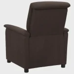vidaXL Reclining Massage Chair Dark Brown Fabric (SKU-338911) - Image 5