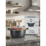 ALPINE CUISINE COOKING POT 34cm Width 15cm Length 15L