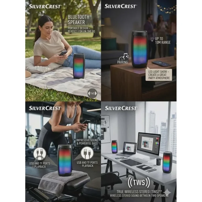 Silver Crest  Bluetooth Speaker - Image 3