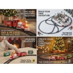 DIY & Puzzle Electric Rail Train is a festive, 38-piece holiday-themed toy set - Image 2