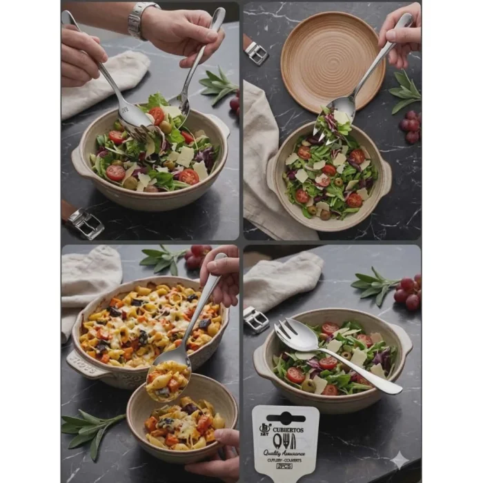 CUBIERTOS SERVING SPOON & FORK Z-514 - Image 2