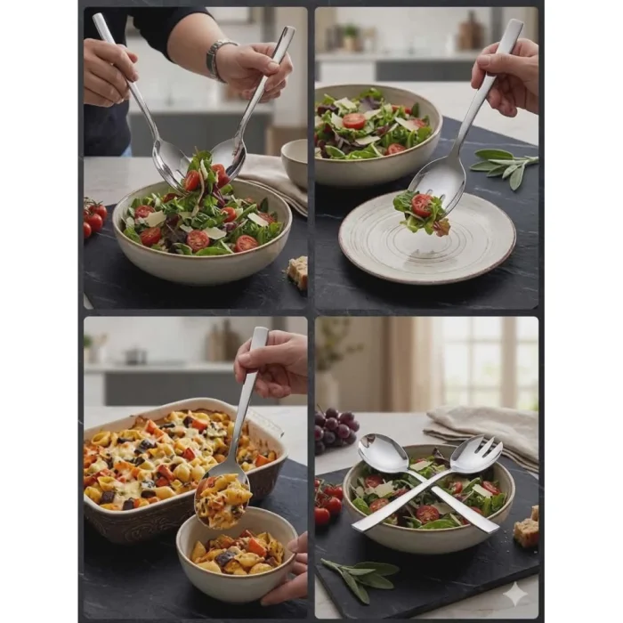 CUBIERTOS SERVING SPOON & FORK Z-614 - Image 2