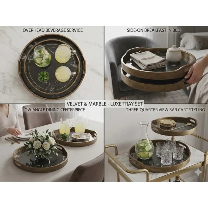 TRAY DARK MARBLE DESIGN - Image 2