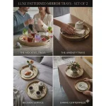 LUXE PATTERENED MIRROR TRAY - Image 2