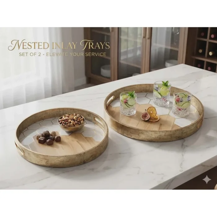 LUXE HONEY COMB DESIGN TRAY - Image 3
