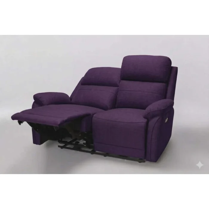 Vidaxl Two Seater Recliner PURPLE FABRIC (SKU-324096) - Image 2