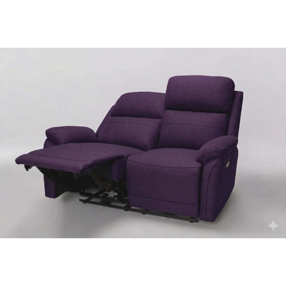 image Vidaxl Two Seater Recliner PURPLE FABRIC (SKU-324096) - Image 1